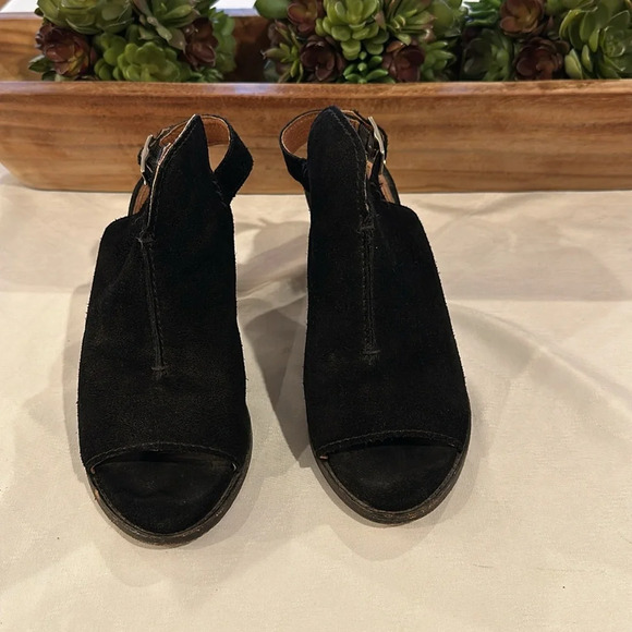 FRYE Courtney Sling Back Peep Toe Shootie Bootie boot heeled heels shoes 7.5 EUC - Picture 3 of 10